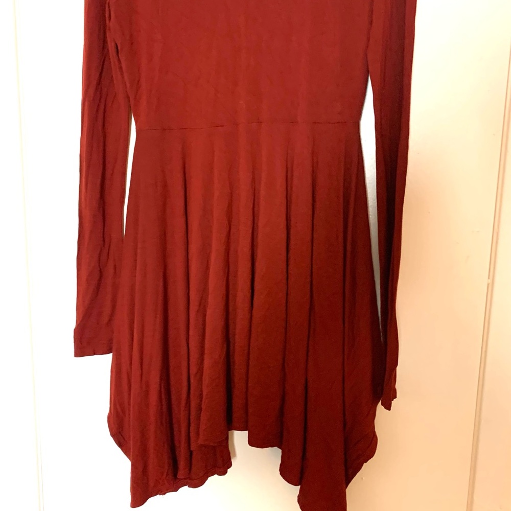 Peruvian Connection Asymmetrical Hem Rust Orange … - image 5